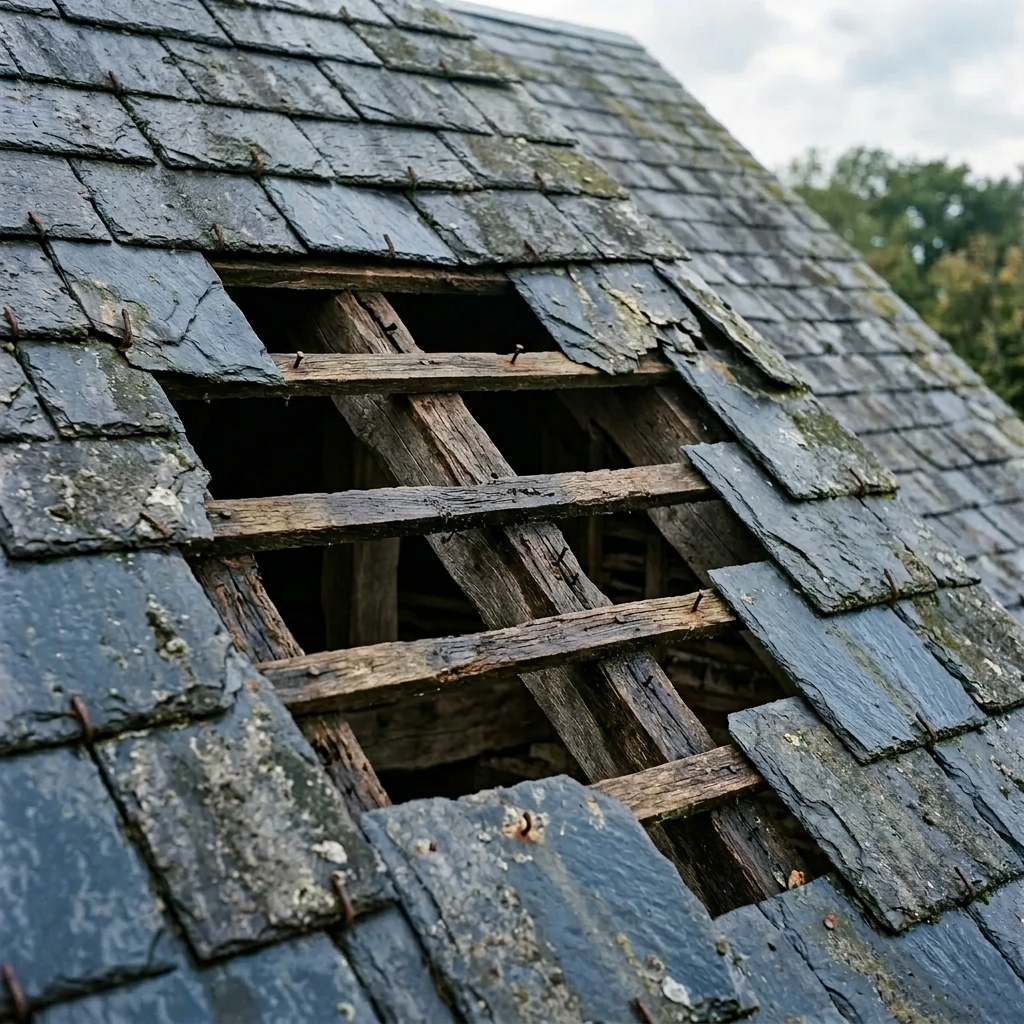 Avant rénovation en tuile naturelle à Gagny